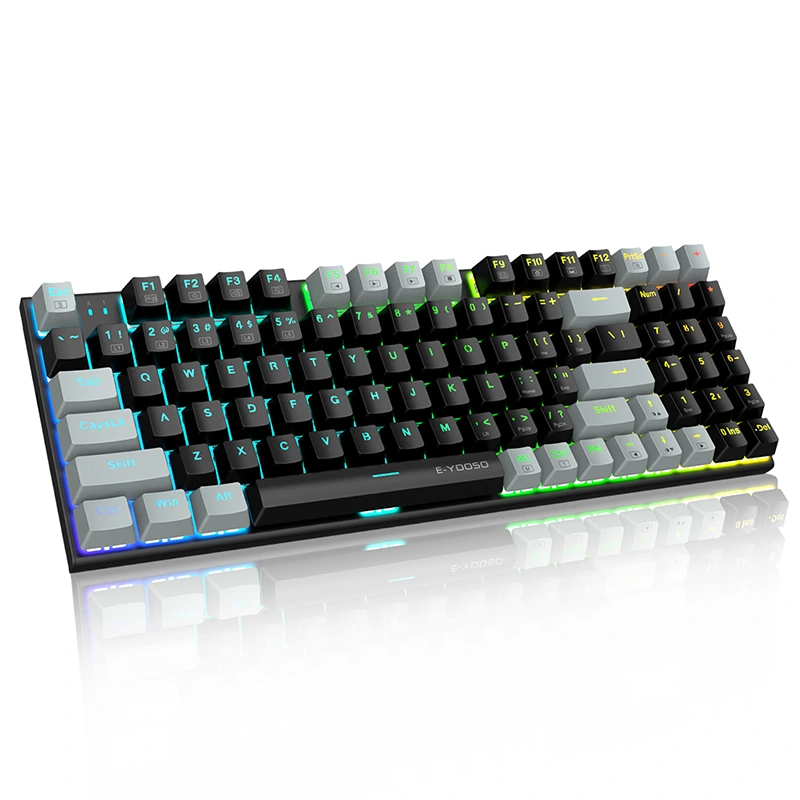صفحه کلید بازی مکانیکی RGB با 94 کلید سیمی