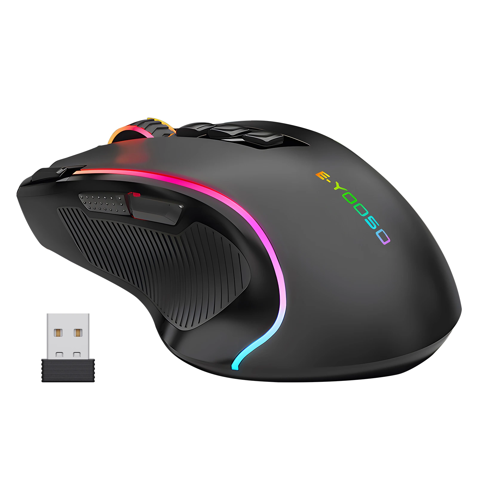 دکمه های قابل برنامه ریزی موس بازی بی سیم RGB 9